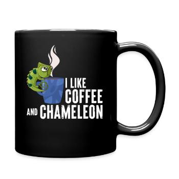 J’aime le café et le caméléon T-shirt - Mug uni - noir - Droite