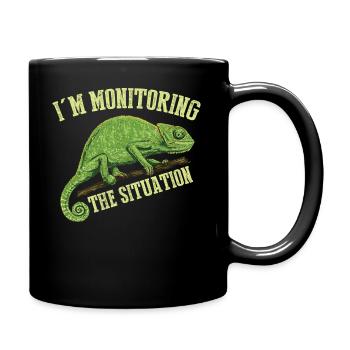 Ich Überwachte Die Situation, Chamäleon-T-Shirt - Tasse einfarbig - Schwarz - Rechts