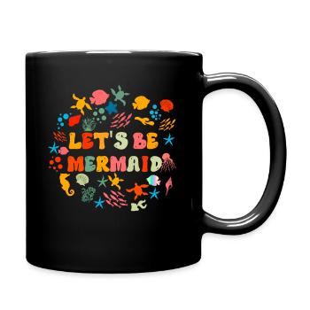 Mermaid Adult Matching Birthday Women Girl - Full Colour Mug - black - Right
