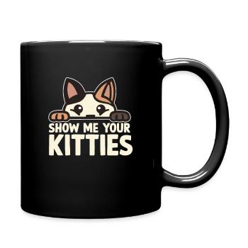 Lustiges Katzenhemd Katze Spruch Kätzchen Fans - Tasse einfarbig - Schwarz - Rechts