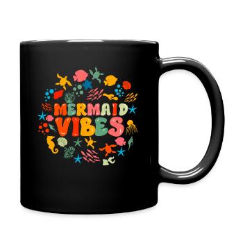 Mermaid Adult Matching Birthday Women Girl - Full Colour Mug - black - Right