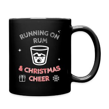 Courir Sur Le Rhum Et Noël Joie Drôle Festif - Mug uni - noir - Droite