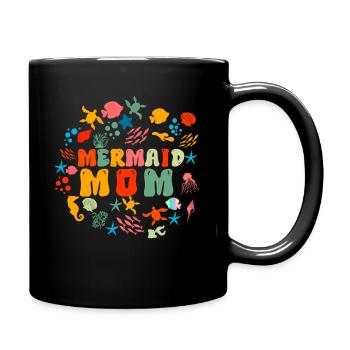 Mermaid Adult Matching Birthday Women Girl - Full Colour Mug - black - Right