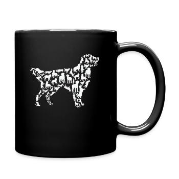Golden Retriever Hund Golden Retriever Silhouette - Tasse einfarbig - Schwarz - Rechts