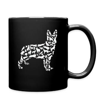 Golden Retriever Hund Golden Retriever Silhouette - Tasse einfarbig - Schwarz - Rechts