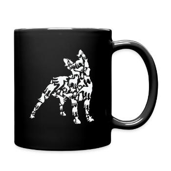 Boston Terrier Hund Boston Terrier Mama Boston - Tasse einfarbig - Schwarz - Rechts