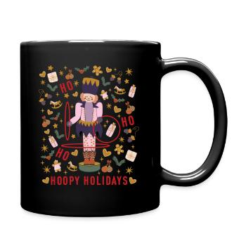 Hoopy Holidays - Tasse einfarbig - Schwarz - Rechts