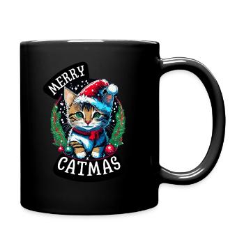 Joyeux Catmas - Mug uni - noir - Droite