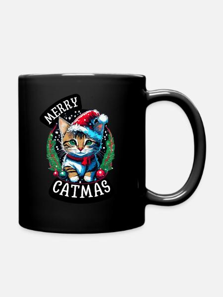 Joyeux Catmas - Mug uni - noir