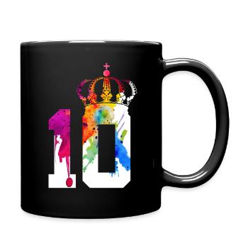 ROI 10 ANS REINE 10E ANNIVERSAIRE - Mug uni - noir - Droite