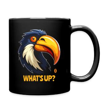 Was geht ab! Tukan Dschungel Vogel - Tasse einfarbig - Schwarz - Rechts
