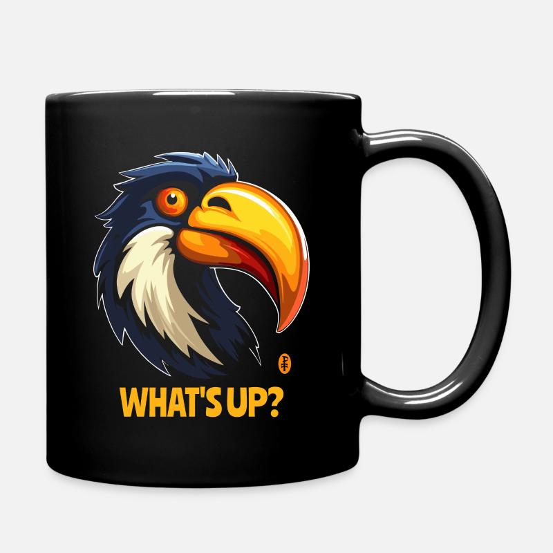 Was geht ab! Tukan Dschungel Vogel - Tasse einfarbig - Schwarz