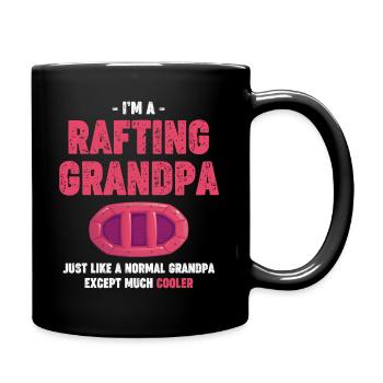 Never underestimate an old man who - Full Colour Mug - black - Right