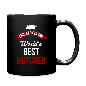 Cette dame est la meilleure - Mug uni - noir - Droite