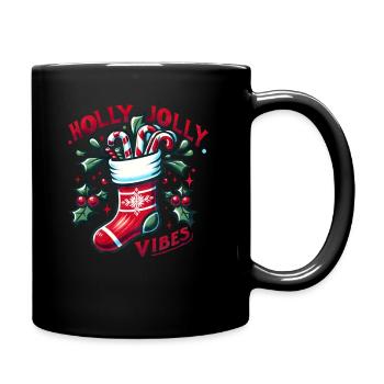 Jolly Vibes Noël Vacances en famille Noël drôle - Mug uni - noir - Droite
