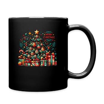 Merry Christmas Family Holidays Funny Christmas - Tasse einfarbig - Schwarz - Rechts