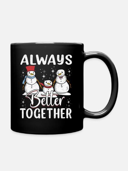 Family Christmas Crew - Tasse einfarbig - Schwarz