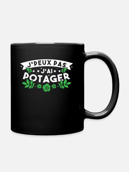 J'Peux pas J'ai Potager Cadeau De Jardinage Drole - Mug uni - noir