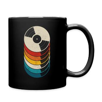 Cadeau de disque vinyle pour DJ Vintage - Mug uni - noir - Droite