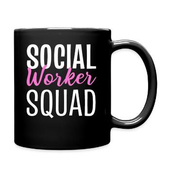 Social Worker Squad Fürsorger - Tasse einfarbig - Schwarz - Rechts