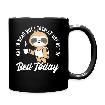 Nicht Zu Prahlen, Süßer Faultier-T-Shirt - Tasse einfarbig - Schwarz - Rechts
