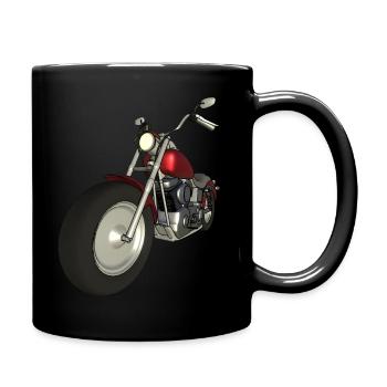 motorrad - Tasse einfarbig - Schwarz - Rechts