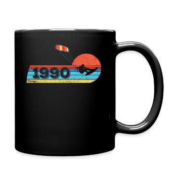 Kitesurf Anniversaire né en 1990 - Mug uni - noir - Droite