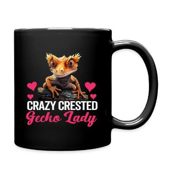 Gecko à crête Hommes Femmes Lézard Cils Gecko - Mug uni - noir - Droite