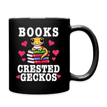 Gecko à crête Hommes Femmes Lézard Cils Gecko - Mug uni - noir - Droite