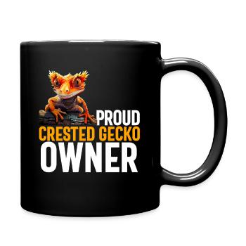 Gecko à crête Hommes Femmes Lézard Cils Gecko - Mug uni - noir - Droite