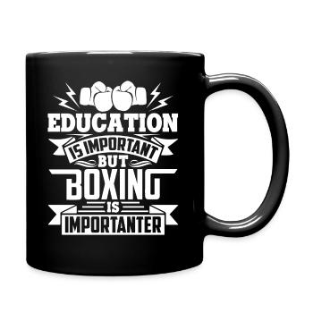 Boxing Boxing is Importanter - Full Colour Mug - black - Right