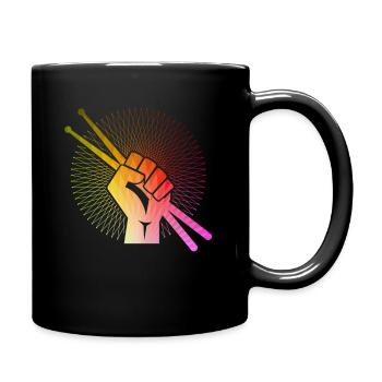 Drummer Drummer Drum Gift - Full Colour Mug - black - Right