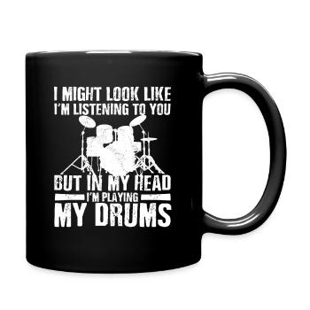 Drummer Drummer Drum Gift - Full Colour Mug - black - Right
