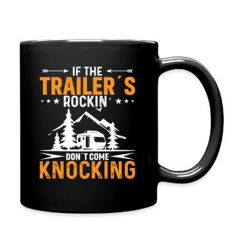 If the caravan wobbles, you don't knock - Full Colour Mug - black - Right