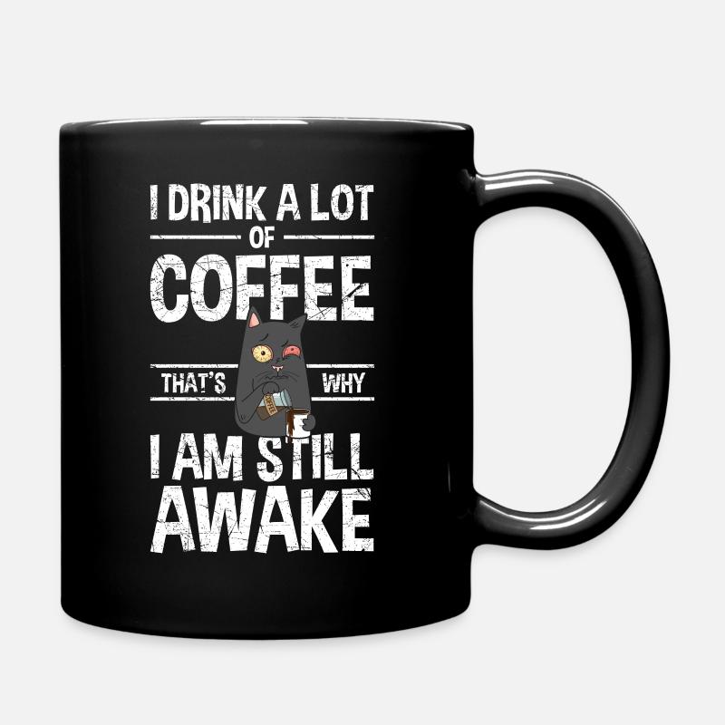 Ich Trinke Viel Kaffee - Tasse einfarbig - Schwarz