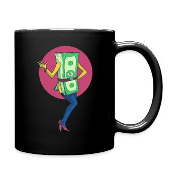 Sexy Geld - Tasse einfarbig - Schwarz - Rechts