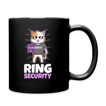 Ring Security Wedding - Tasse einfarbig - Schwarz - Rechts