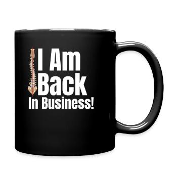 I'm back in business! Funny - Full Colour Mug - black - Right