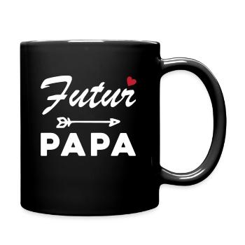Futur Papa Humour Cadeau Homme Fête des Pères - Mug uni - noir - Droite