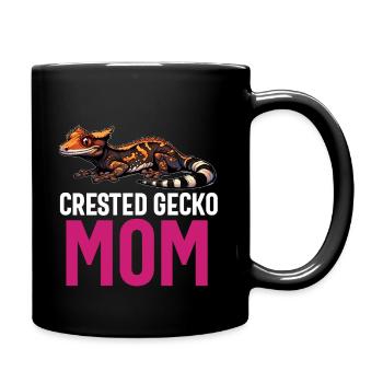 Crested Gecko Men Women Lizard Eyelash Gecko - Full Colour Mug - black - Right