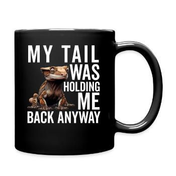 Gecko à crête Hommes Femmes Lézard Cils Gecko - Mug uni - noir - Droite