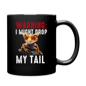 Gecko à crête Hommes Femmes Lézard Cils Gecko - Mug uni - noir - Droite