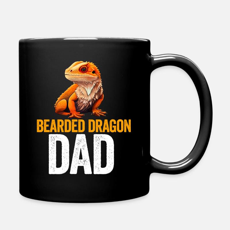 Bartagamen Männer Frauen Mädchen Kinder Pogona Eidechse - Tasse einfarbig - Schwarz