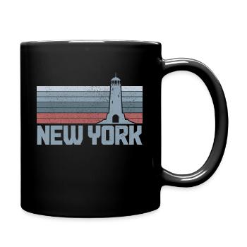 New York City NY NYC Souvenir Geschenk - Tasse einfarbig - Schwarz - Rechts