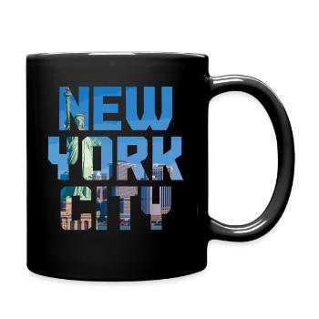New York City NY NYC Souvenir Geschenk - Tasse einfarbig - Schwarz - Rechts