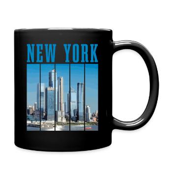 New York City NY NYC Souvenir Geschenk - Tasse einfarbig - Schwarz - Rechts