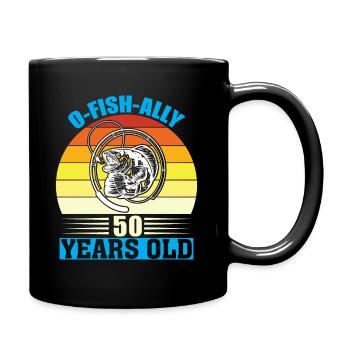O-Fish-Ally 50 years old - Full Colour Mug - black - Right