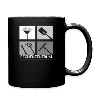 Gärtner Landschaftgärtner Pflanzen RECHENZENTRUM - Tasse einfarbig - Schwarz - Rechts