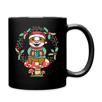 Cochon d’Inde Cochon d’Inde domestique Noël - Mug uni - noir - Droite