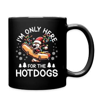 Hot dog christmas reindeer - Full Colour Mug - black - Right